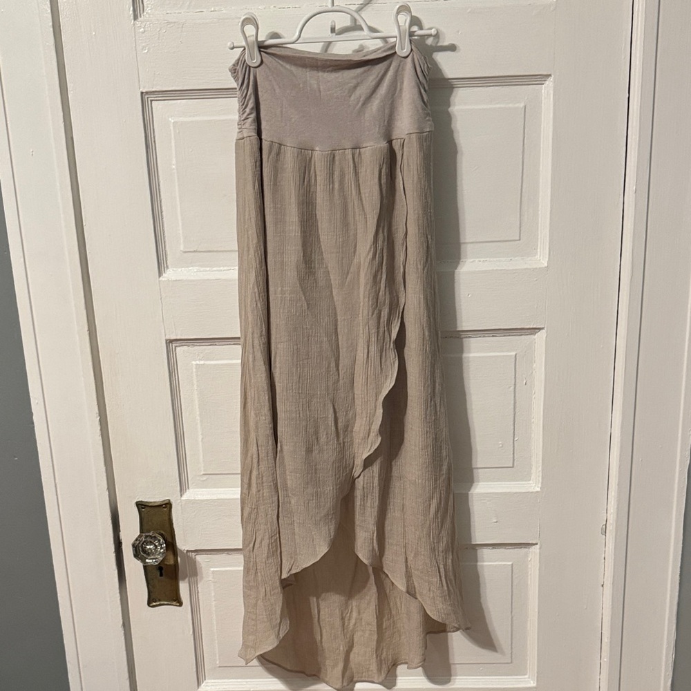 Apt. 9 Taupe High-Low Maxi Skirt